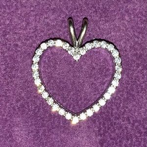 Heart Pendant with Zirconia Stones